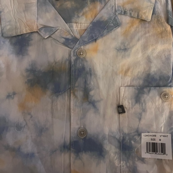 TIE DYE POPLIN CAMP SHIRT - Picture 6 of 6